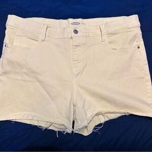 Old Navy Yellow Boyfriend cut off style Denim Shorts
